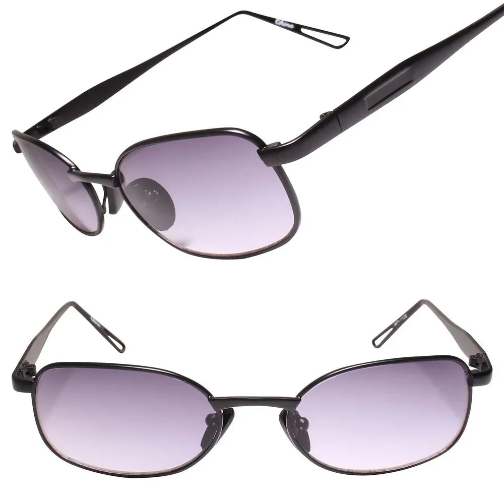 Indie Genuine Vintage 90s Fashion Rectangle Sunglasses Black Frame